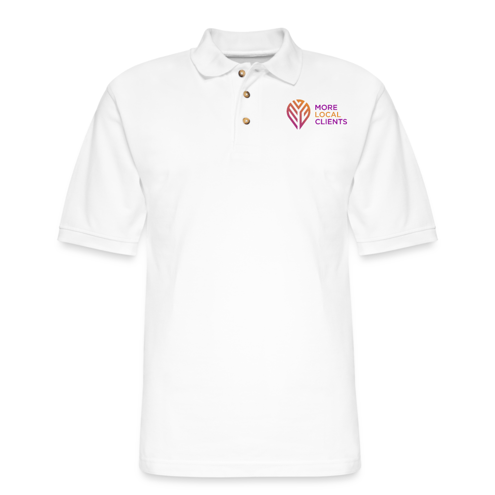 MLC Men's Pique Polo Shirt - white